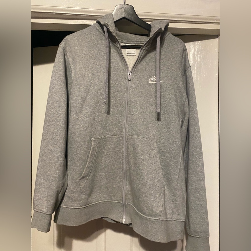 Gray Nike Hoodie Zipup